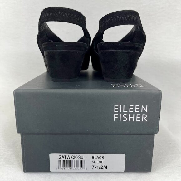 Eileen Fisher Gatwick Nubuck Slingback Pumps Preppy Old Money Minimalist 7.5M - Picture 9 of 9